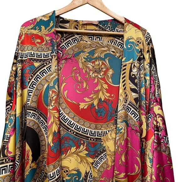 Karen-T Design Long Baroque Kimono Robe Duster | Vintage Hollywood Glam, USA - Picture 5 of 7